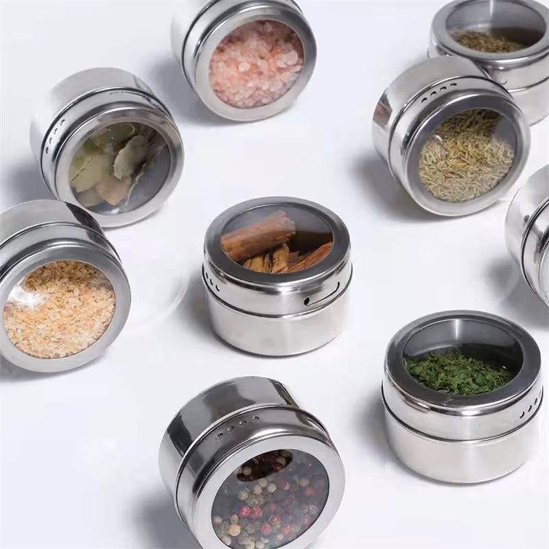 Visible stainless steel spice jar – smart kitchen essential